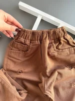 شلوار زاپدار قهوه ای