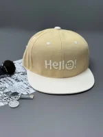 کلاه کپ هلو (HELLO) نسکافه ای سفید