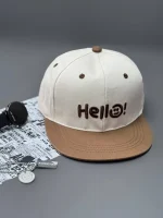 کلاه کپ هلو (HELLO) کرم قهوه ای