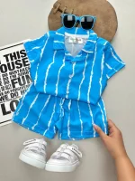 شومیز شلوارک پری ( Perry) رنگ آبی
